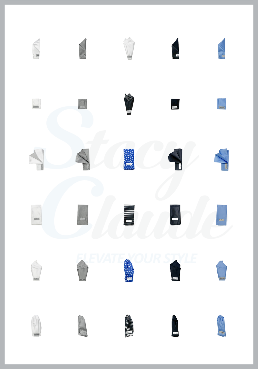 The Ultimate Collection - 30-Piece Folded & Sewn Silk Pocket Square Set