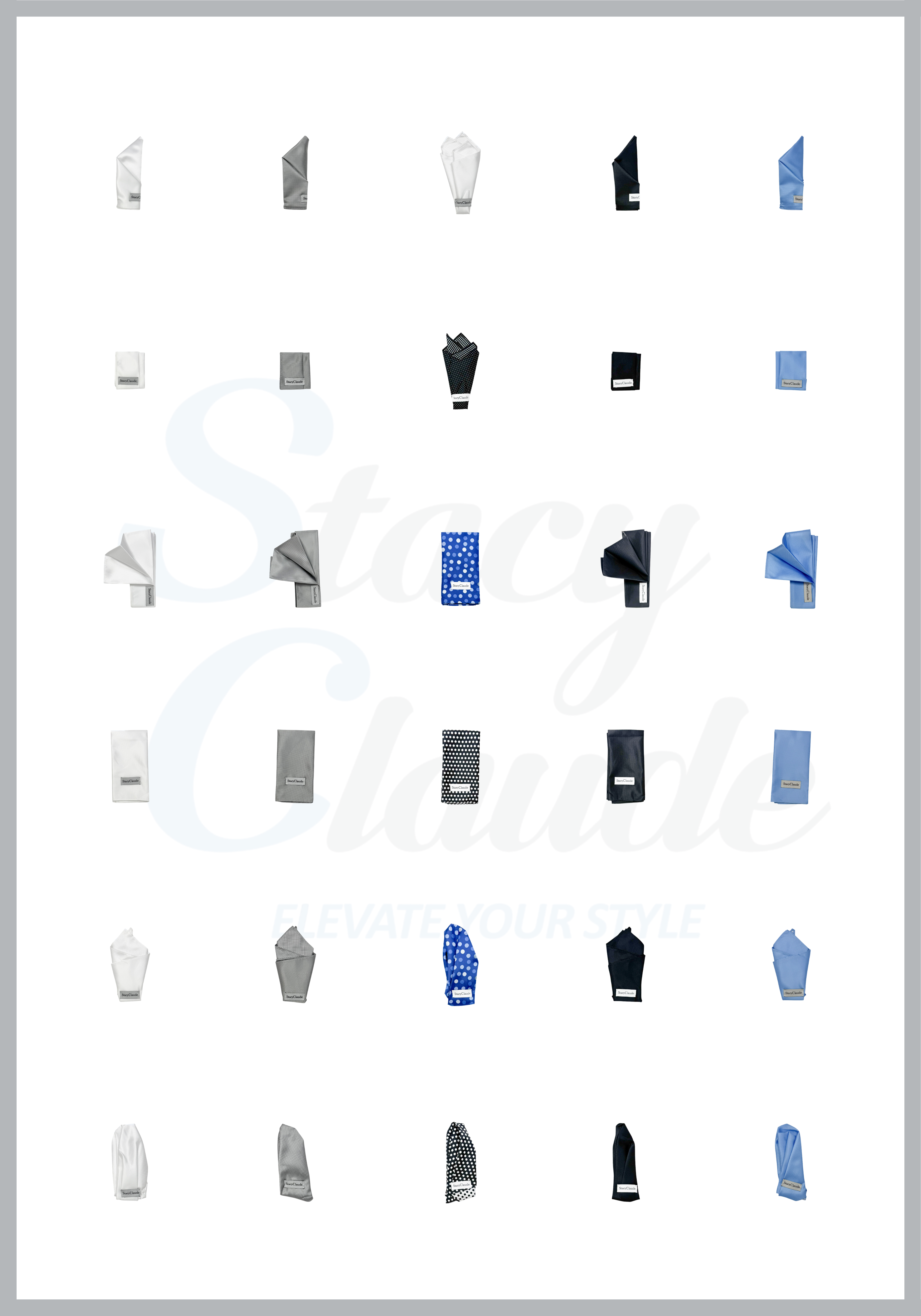 The Ultimate Collection - 30-Piece Folded & Sewn Silk Pocket Square Set