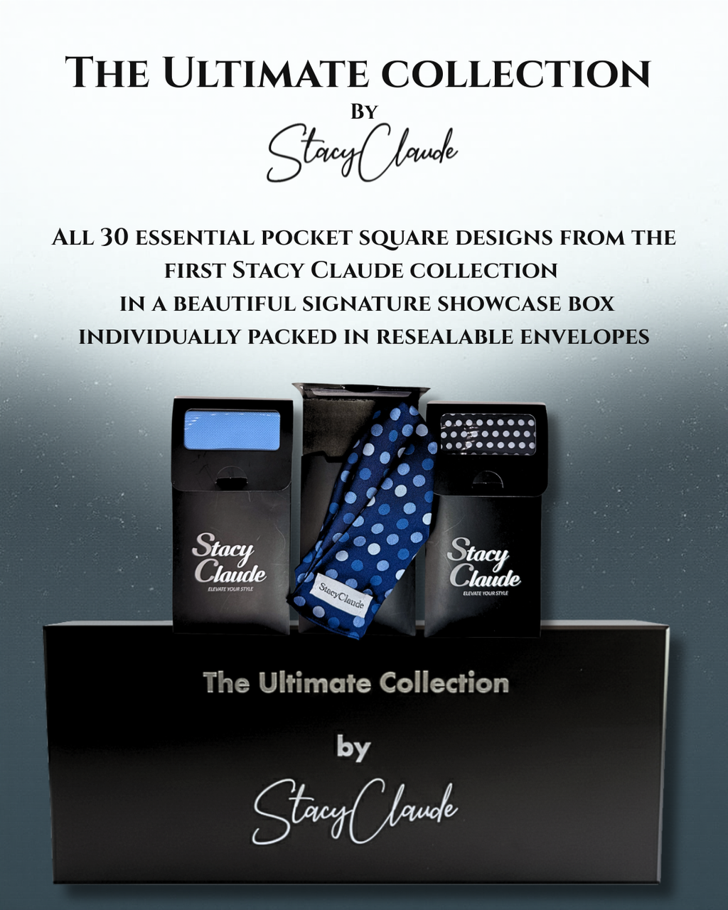 The Ultimate Collection - 30-Piece Folded & Sewn Silk Pocket Square Set