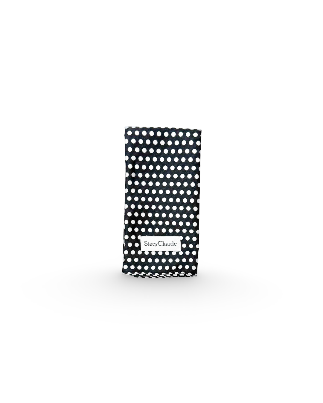 Legacy • Black & White Polka Dot - Presidential Fold  Pocket Square