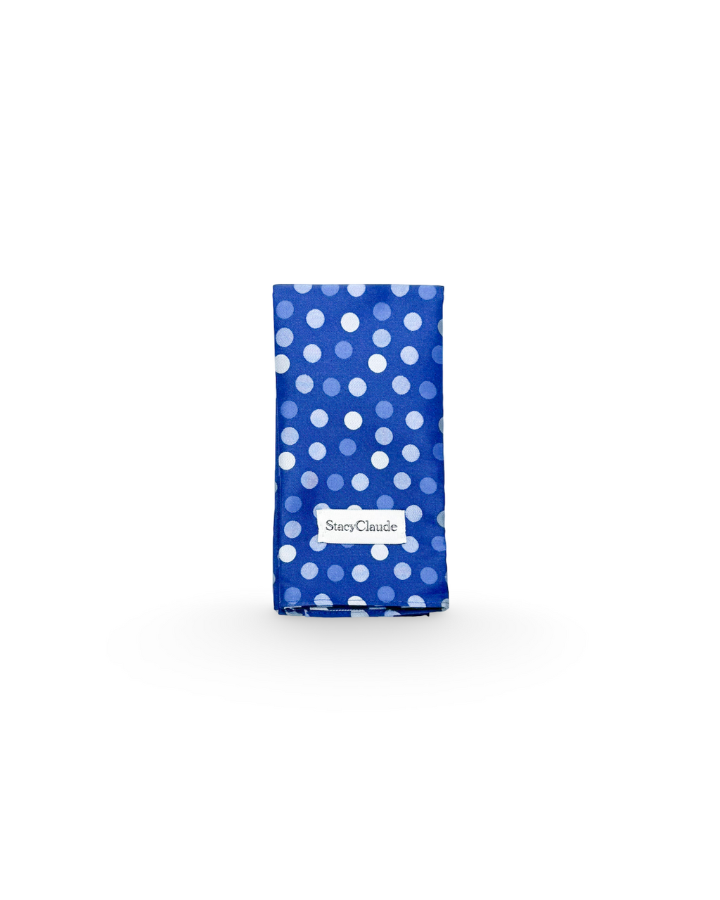Legacy • Blue & Steel Polka Dot - Presidential Fold Pocket Square