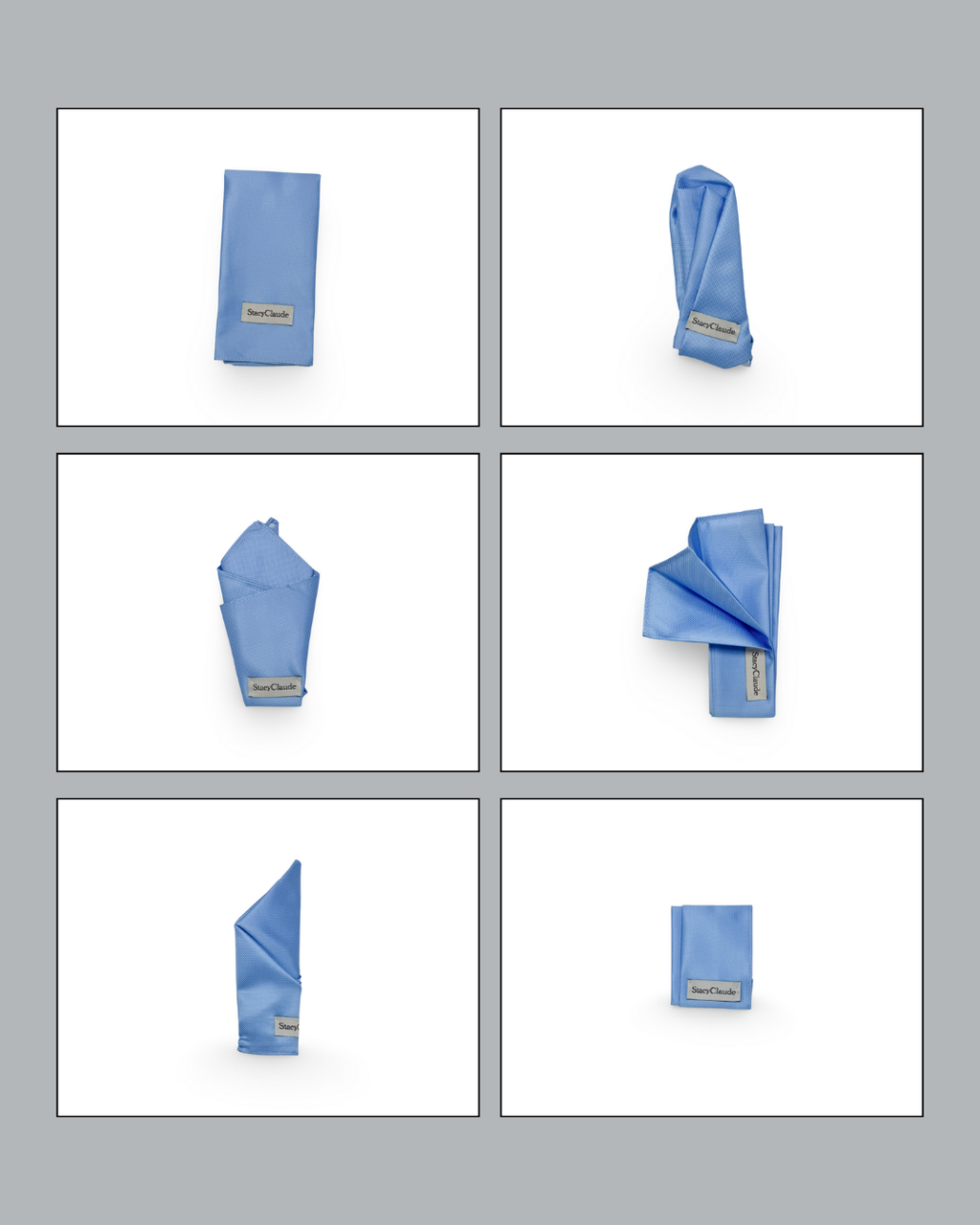 Blue Collection - 6-Piece Pocket Square Bundle