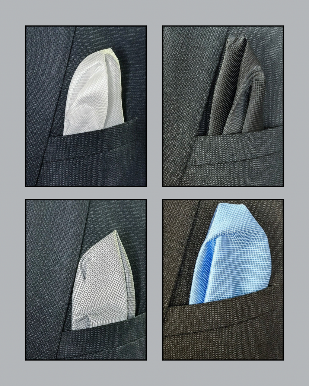 Cloud9 Collection - 4-Piece Pocket Square Bundle