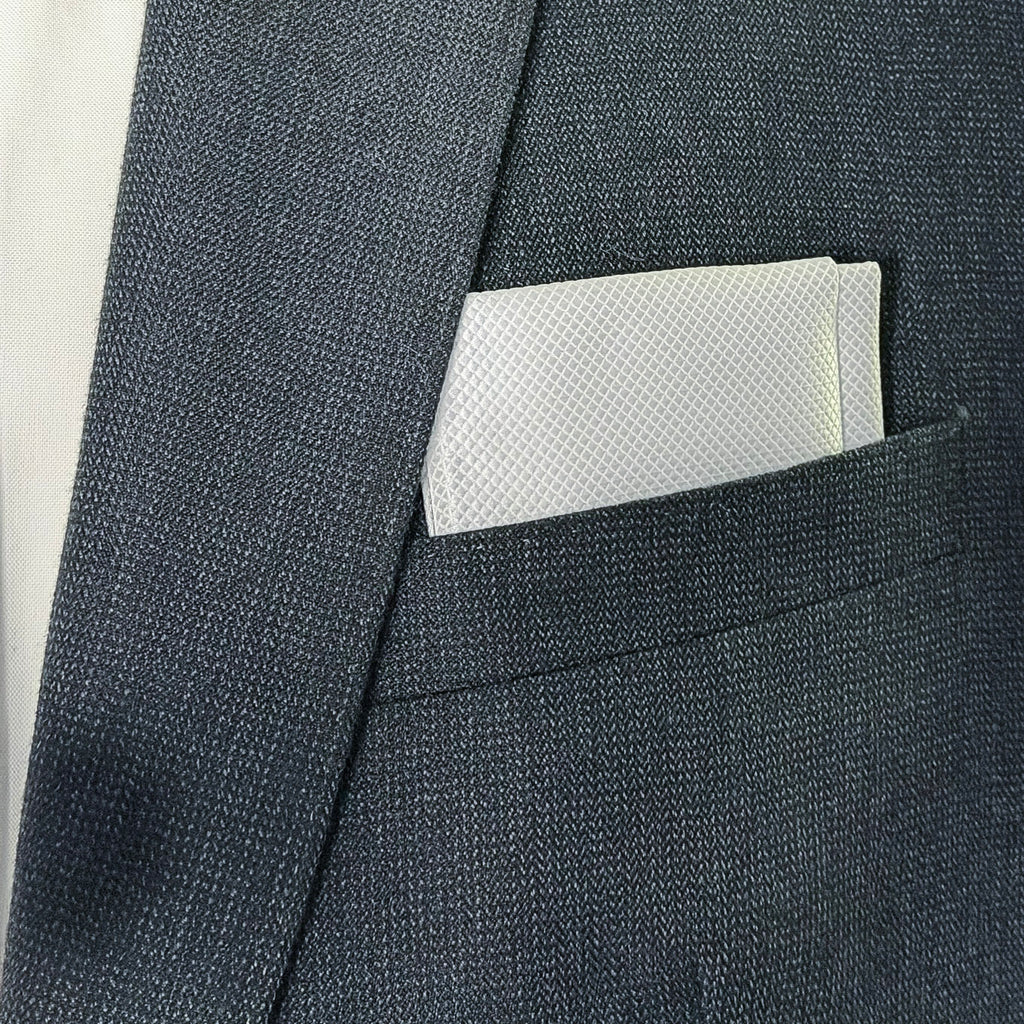 Dash • White - Signature Fold Pocket Square