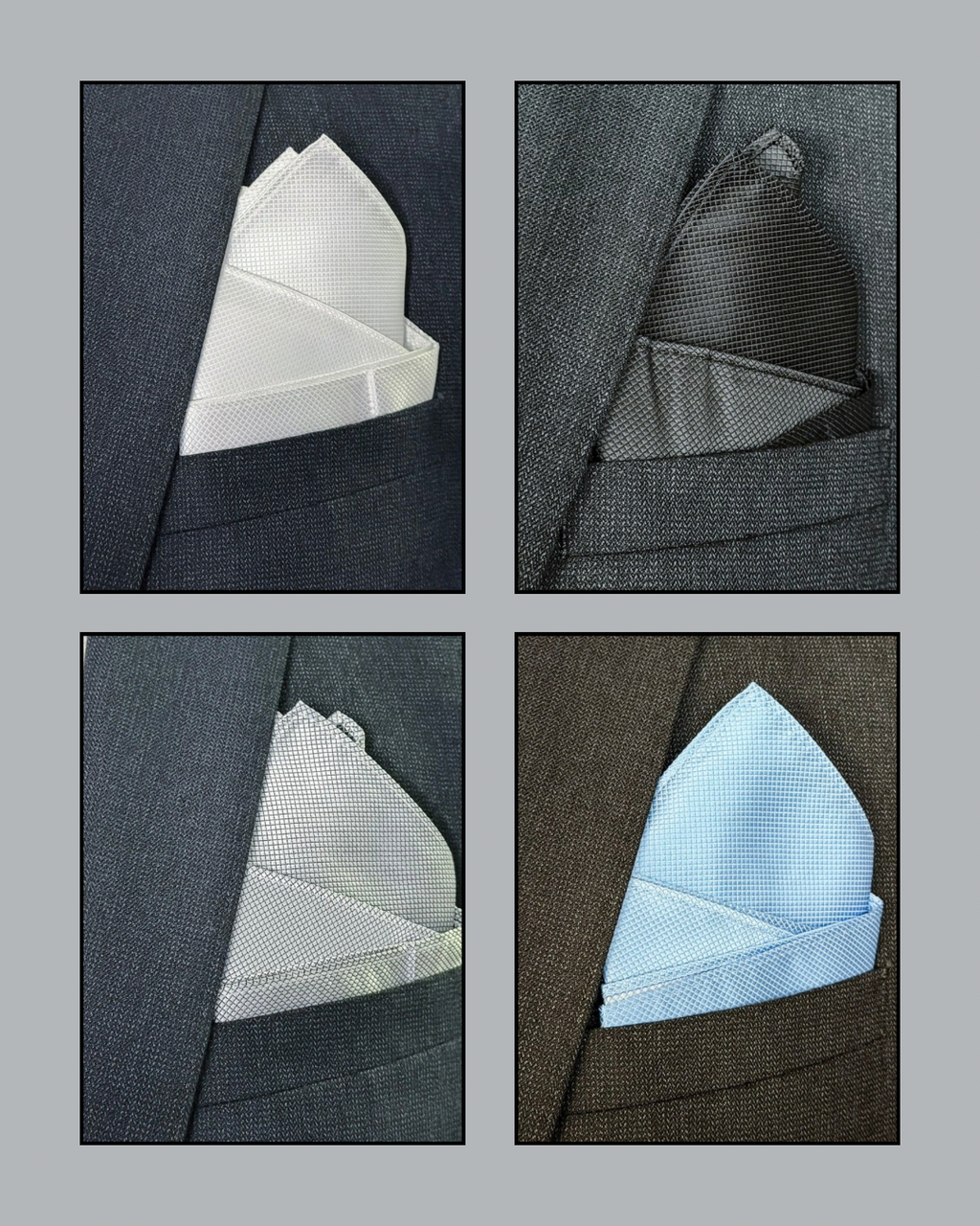 Muse Collection - 4-Piece Pocket Square Bundle