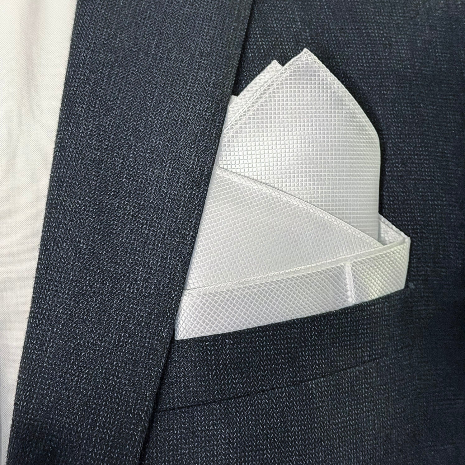 Muse • White - Signature Fold Pocket Square