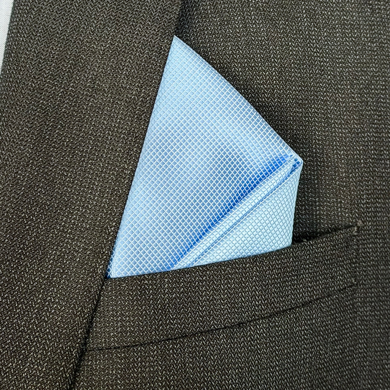 Summit • Blue - Signature Fold Pocket Square