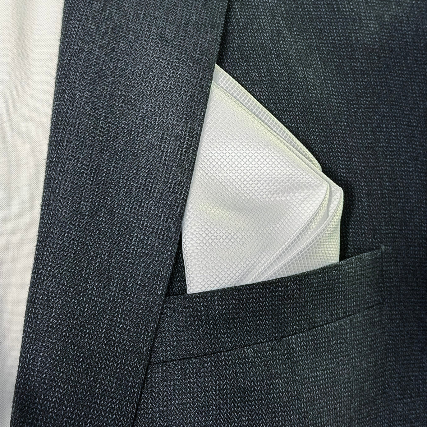 Summit • White - Signature Fold Pocket Square